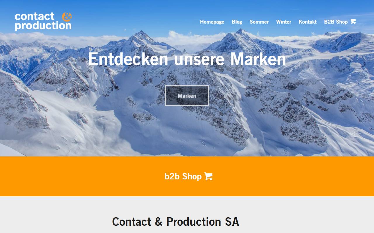 Anteprima del sito: CONTACT & PRODUCTION SA
