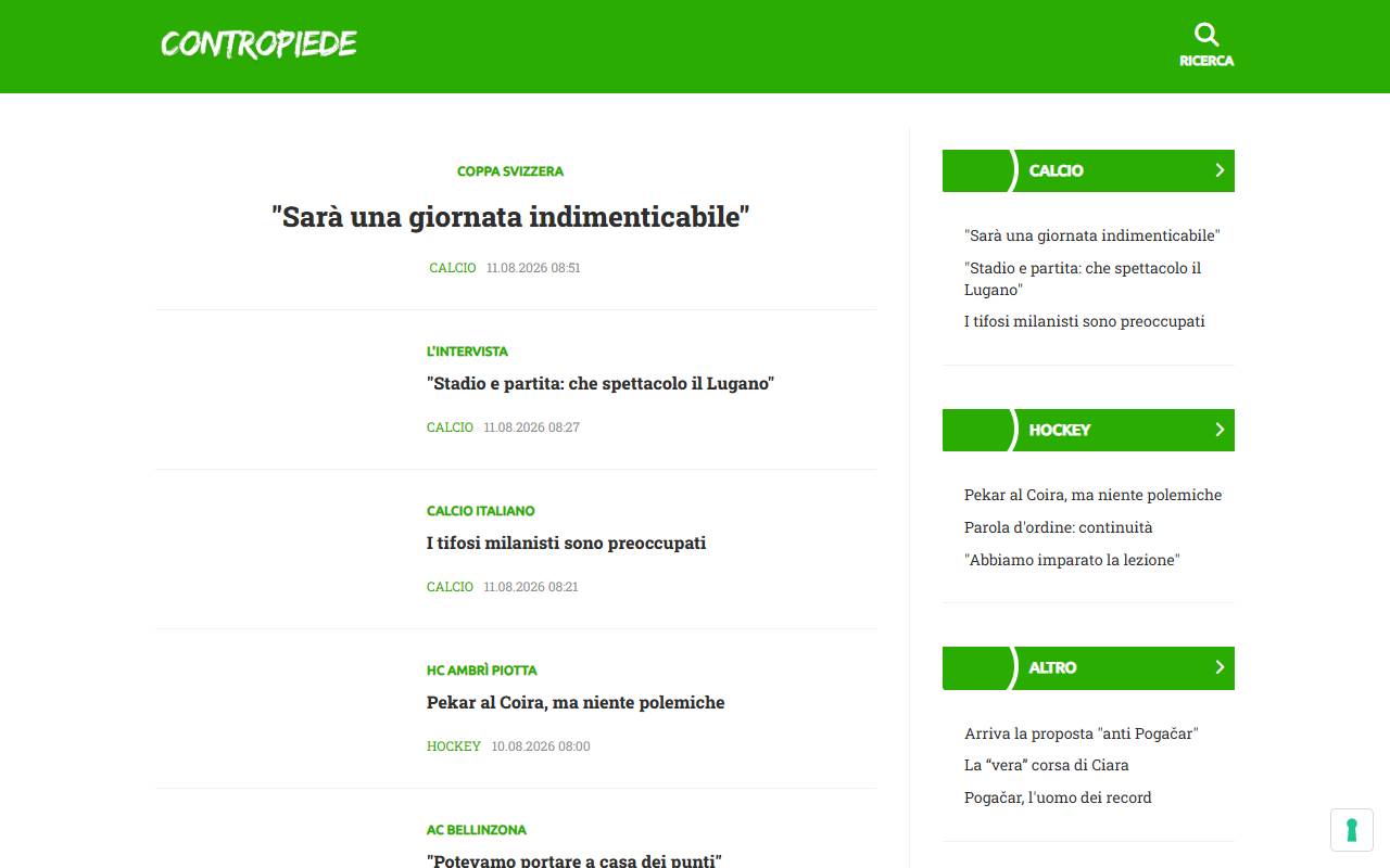 Anteprima del sito: Contropiede SAGL