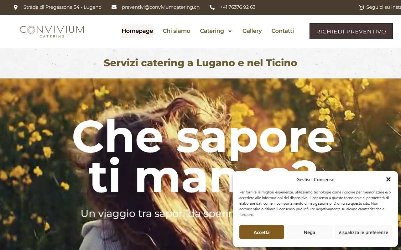 Anteprima del sito: CONVIVIUM Sagl