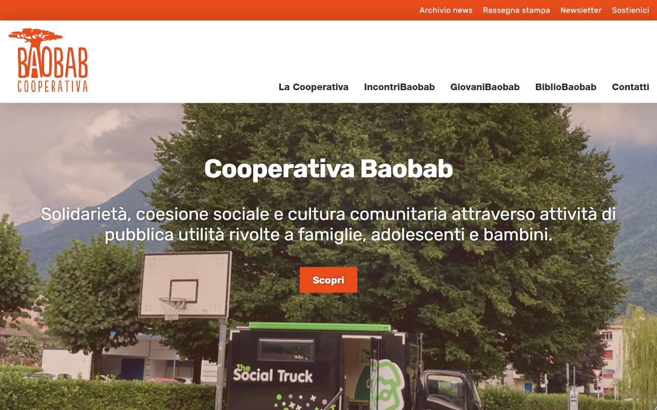 Anteprima del sito: Cooperativa BAOBAB