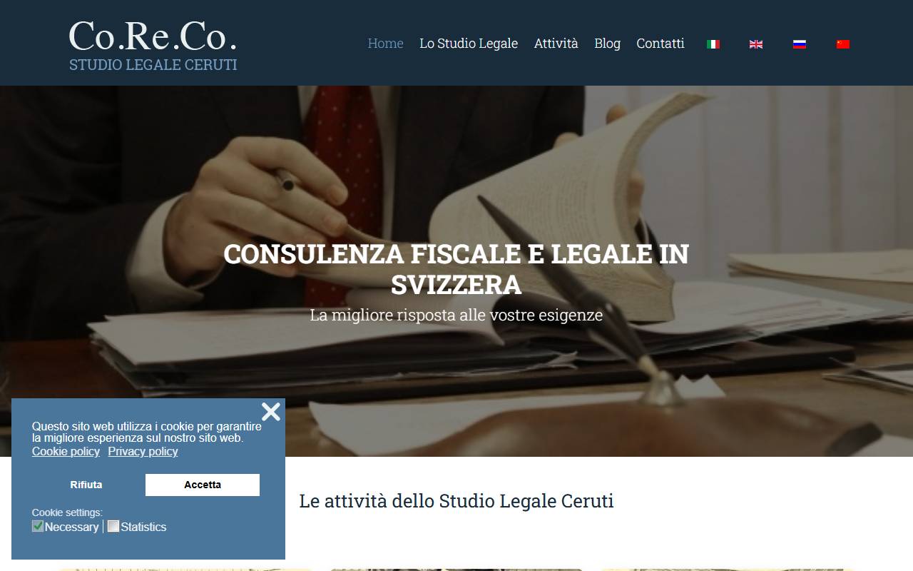 Anteprima del sito: Co.Re.Co. Sagl