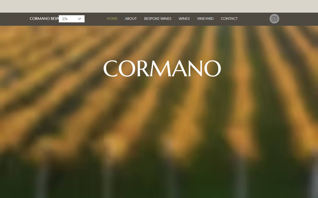 Anteprima del sito: Cormano Vini