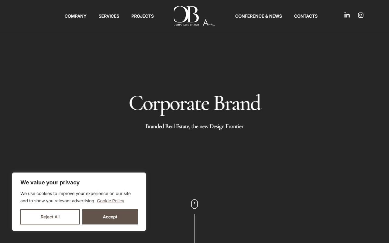 Anteprima del sito: Corporate Brand Maison SA