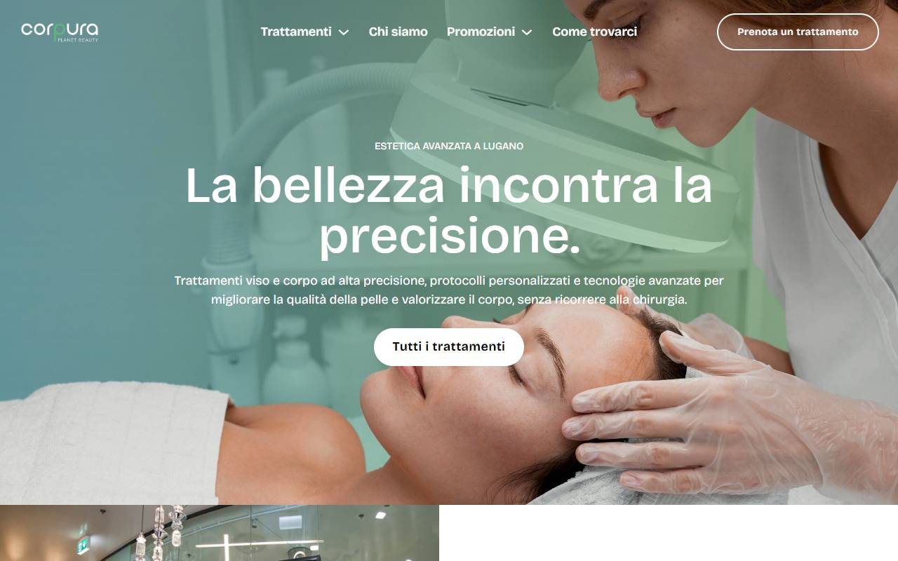 Anteprima del sito: CORPURA PH&B Sagl