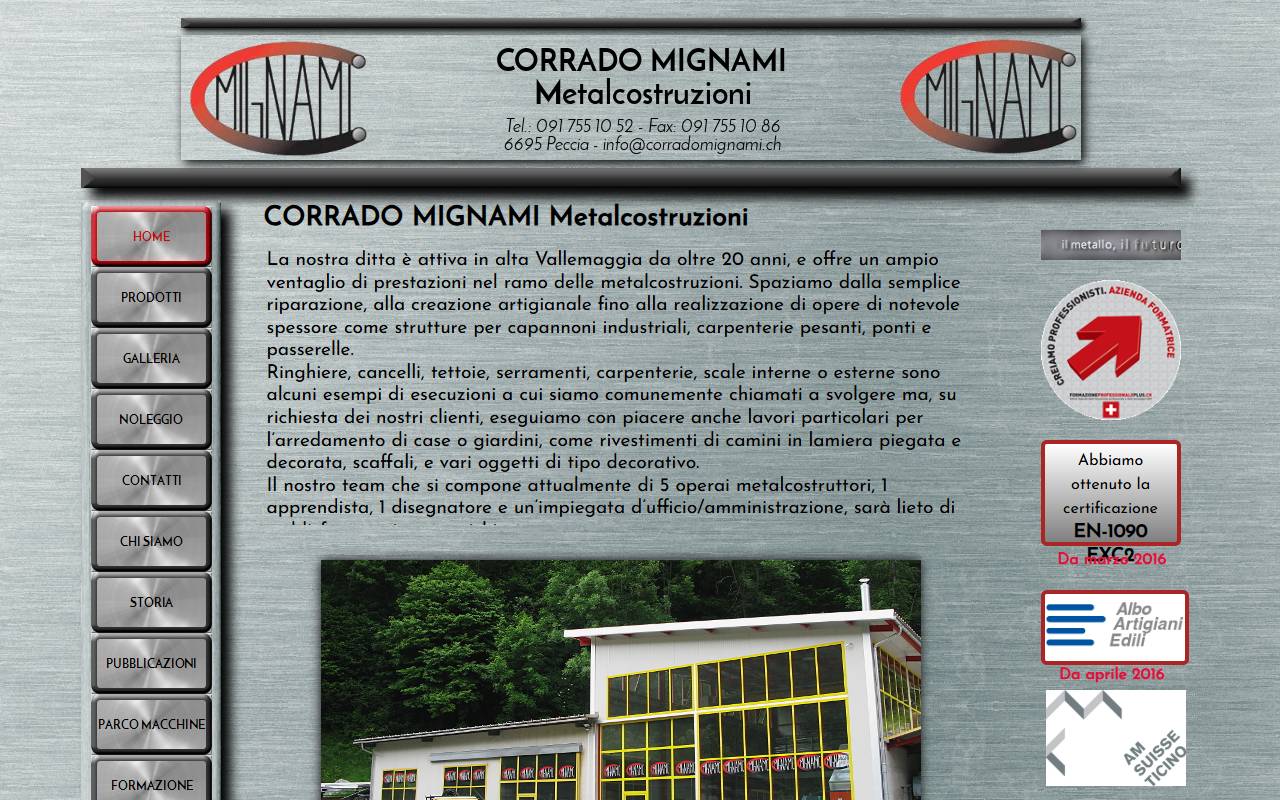 Anteprima del sito: Corrado Mignami