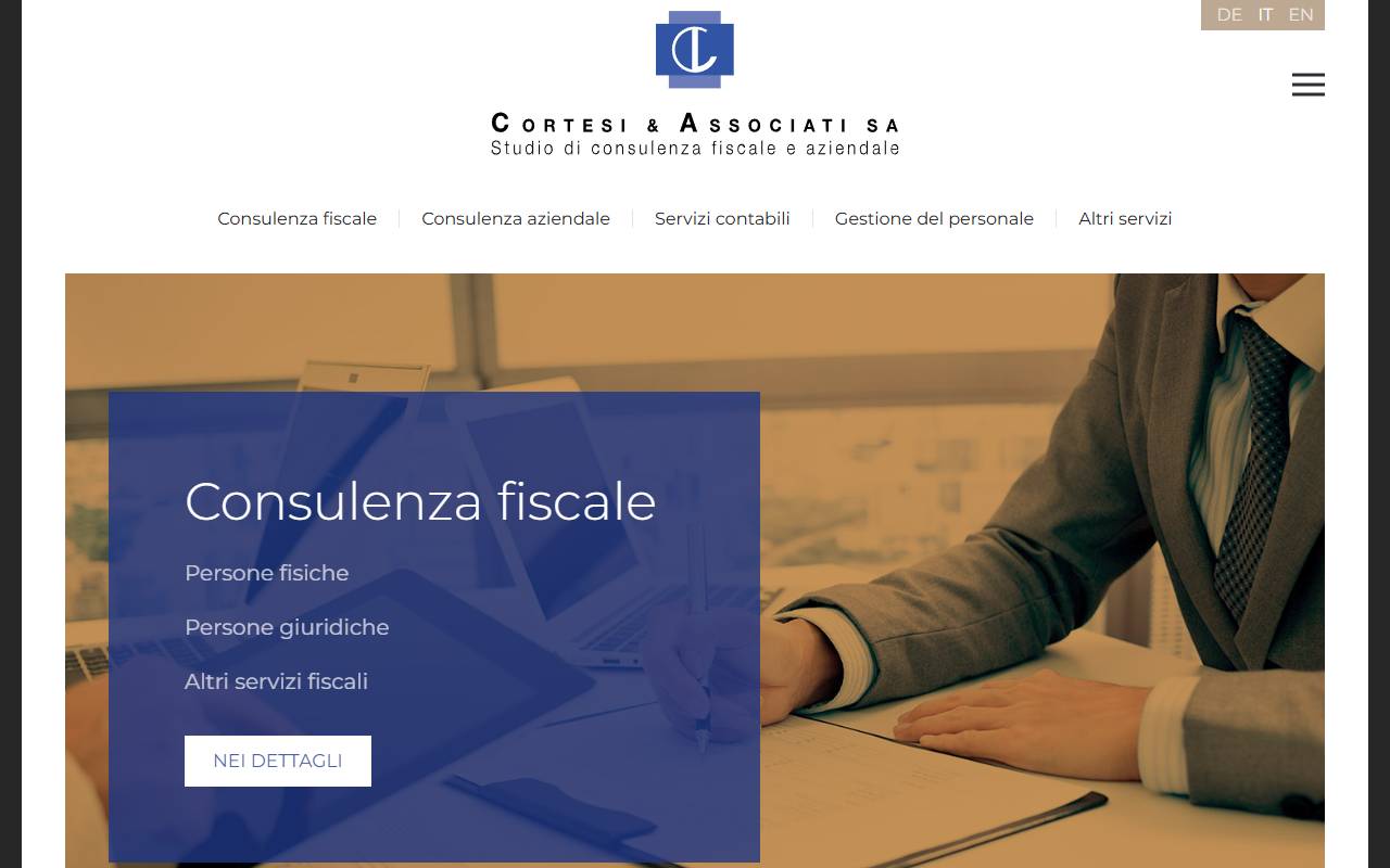 Anteprima del sito: Cortesi & Associati SA