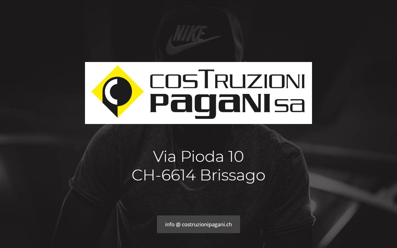 Anteprima del sito: Costruzioni Pagani SA