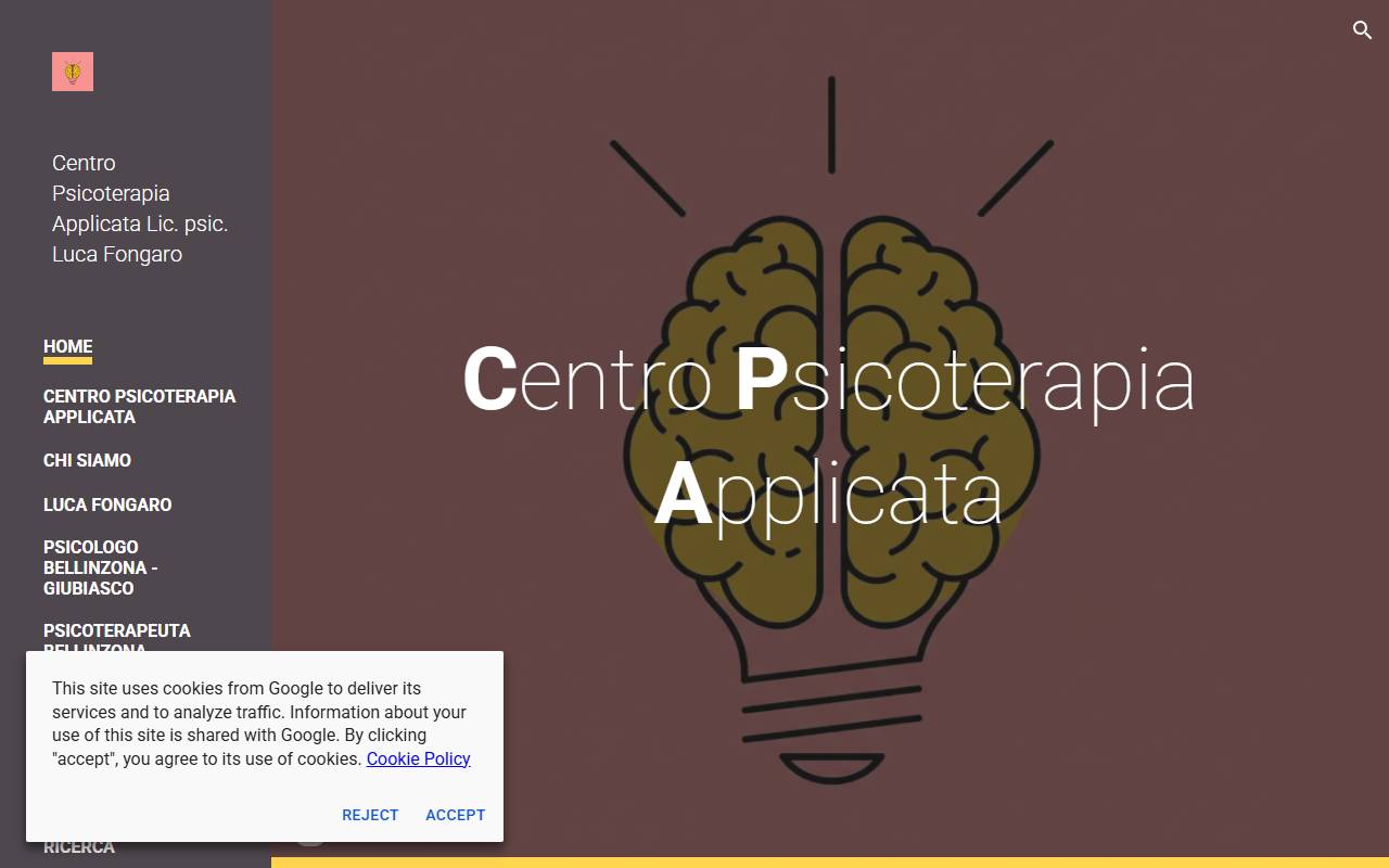 Anteprima del sito: Centro Psicoterapia Applicata Lic. psic. Luca Fongaro
