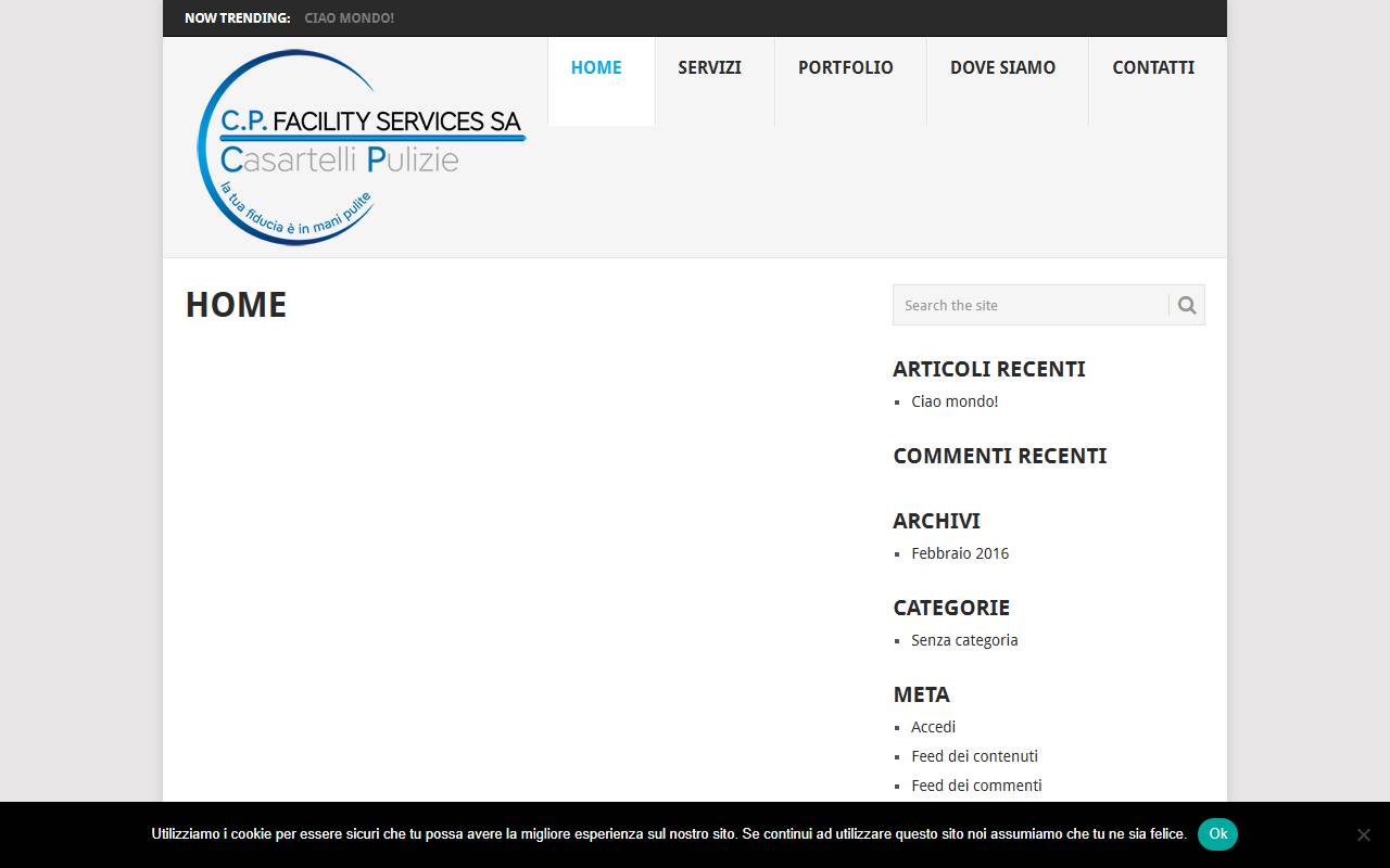 Anteprima del sito: C.P. facility services SA