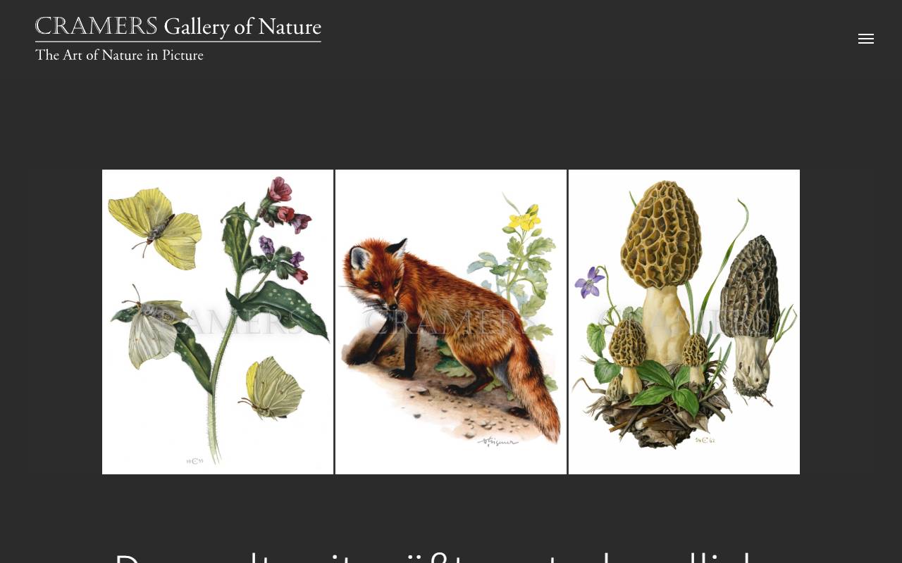 Anteprima del sito: Cramers Gallery of Nature Sagl