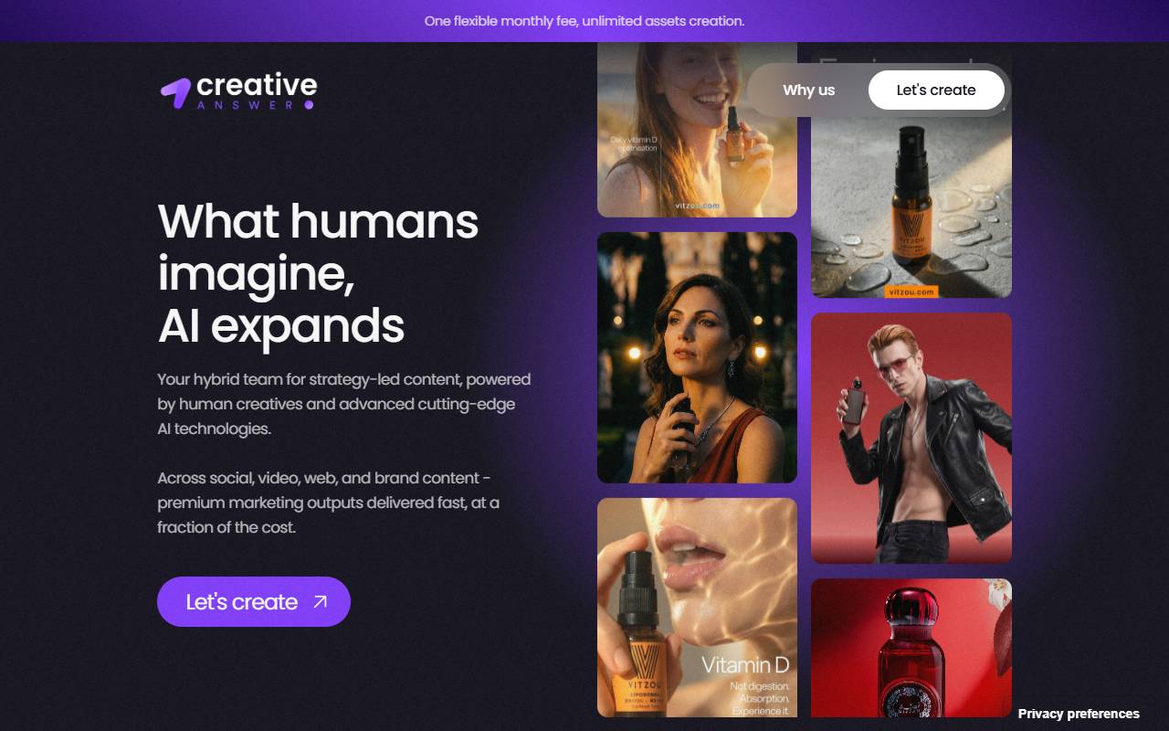 Anteprima del sito: CreativeAnswer SA
