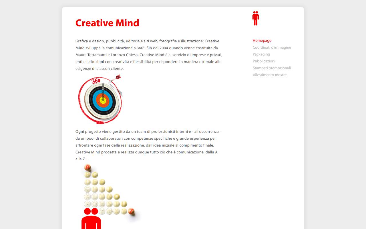 Anteprima del sito: Creative Mind Sagl
