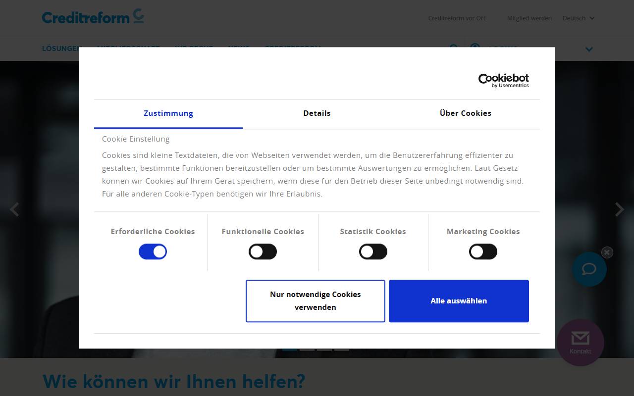 Anteprima del sito: Creditreform Egeli Ticino SA