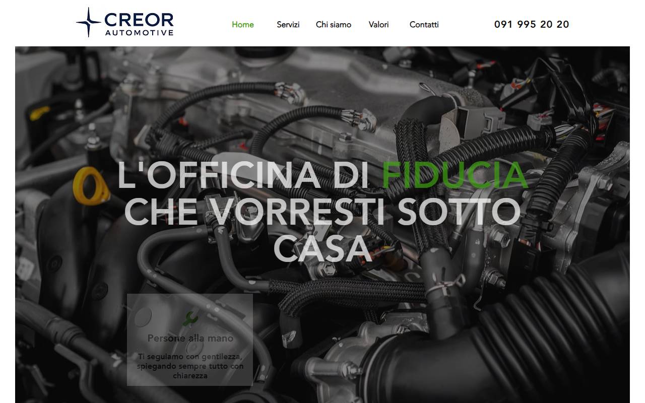 Anteprima del sito: Creor Automotive Sagl