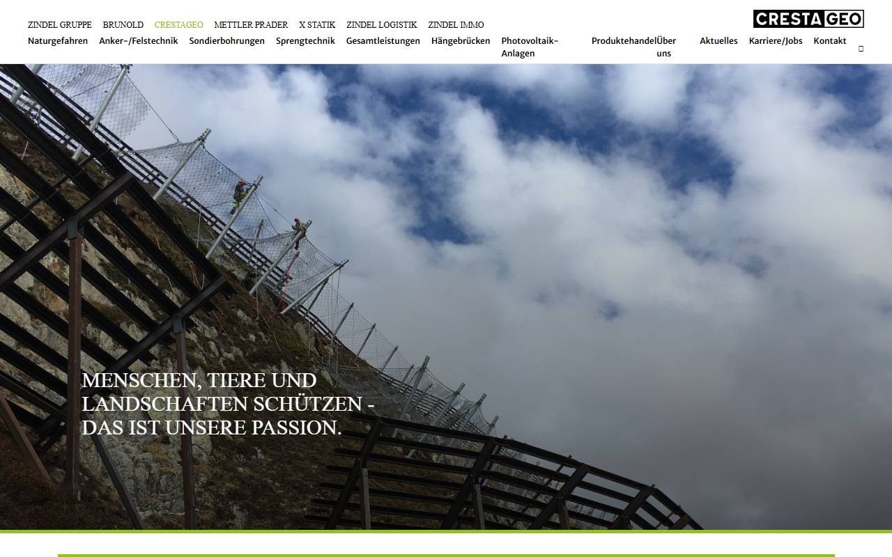Anteprima del sito: Crestageo AG