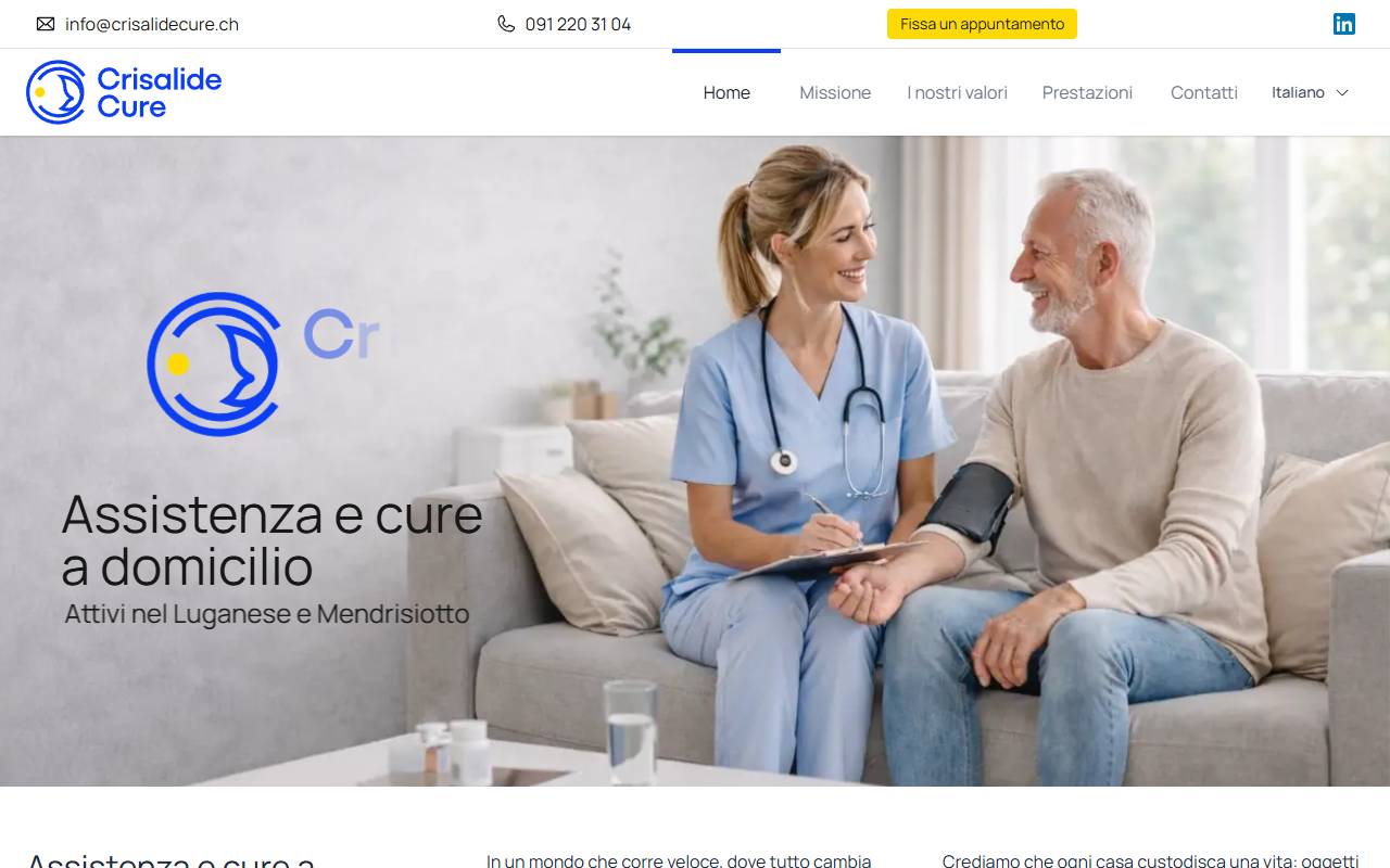 Anteprima del sito: CRISALIDE CURE Sagl