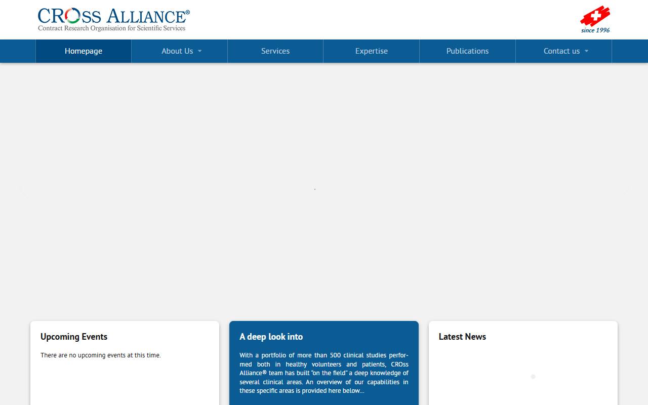 Anteprima del sito: Cross Research SA