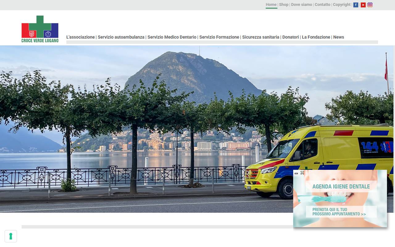 Anteprima del sito: FONDAZIONE CROCE VERDE LUGANO