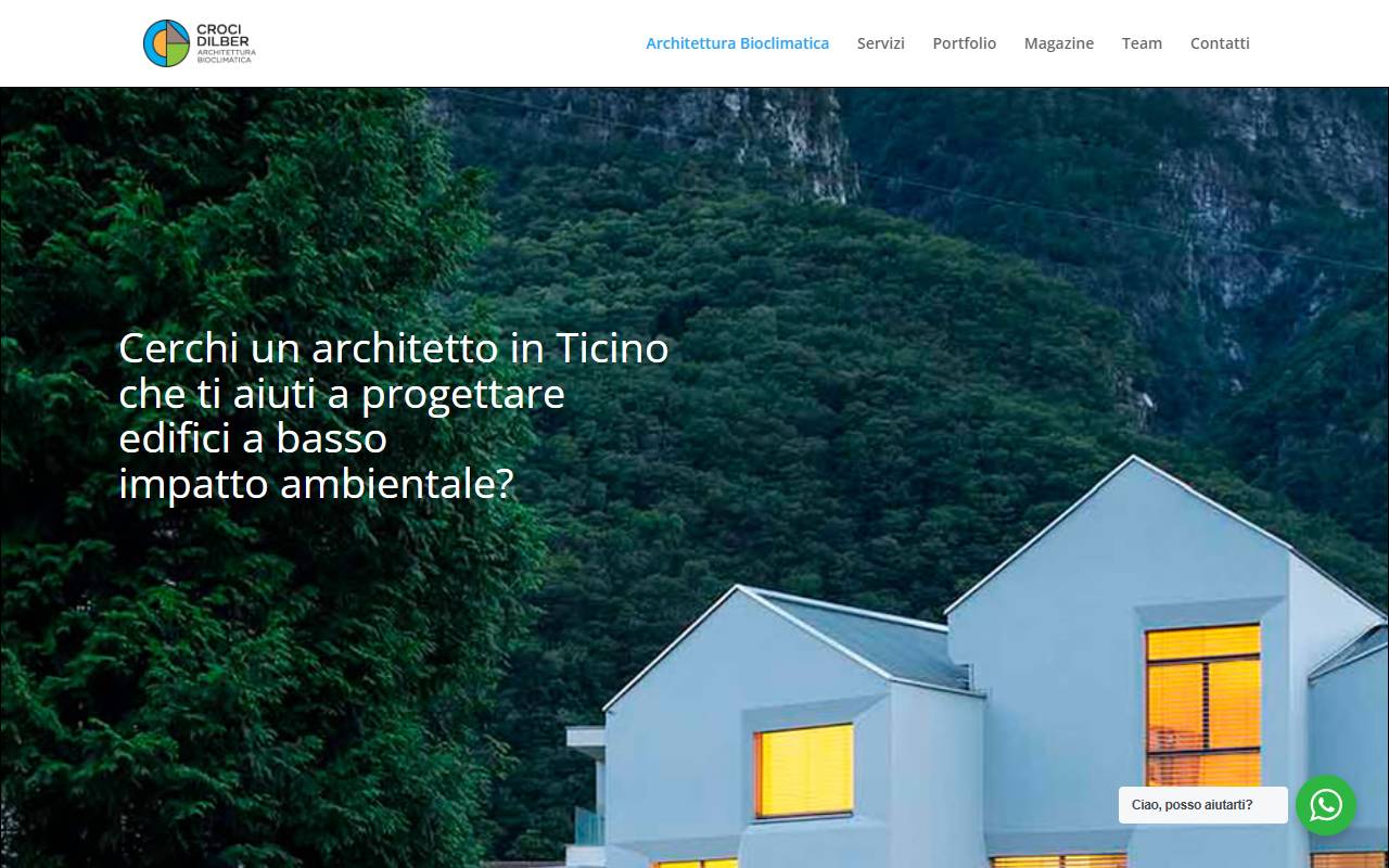 Anteprima del sito: Croci Dilber architettura bioclimatica Sagl