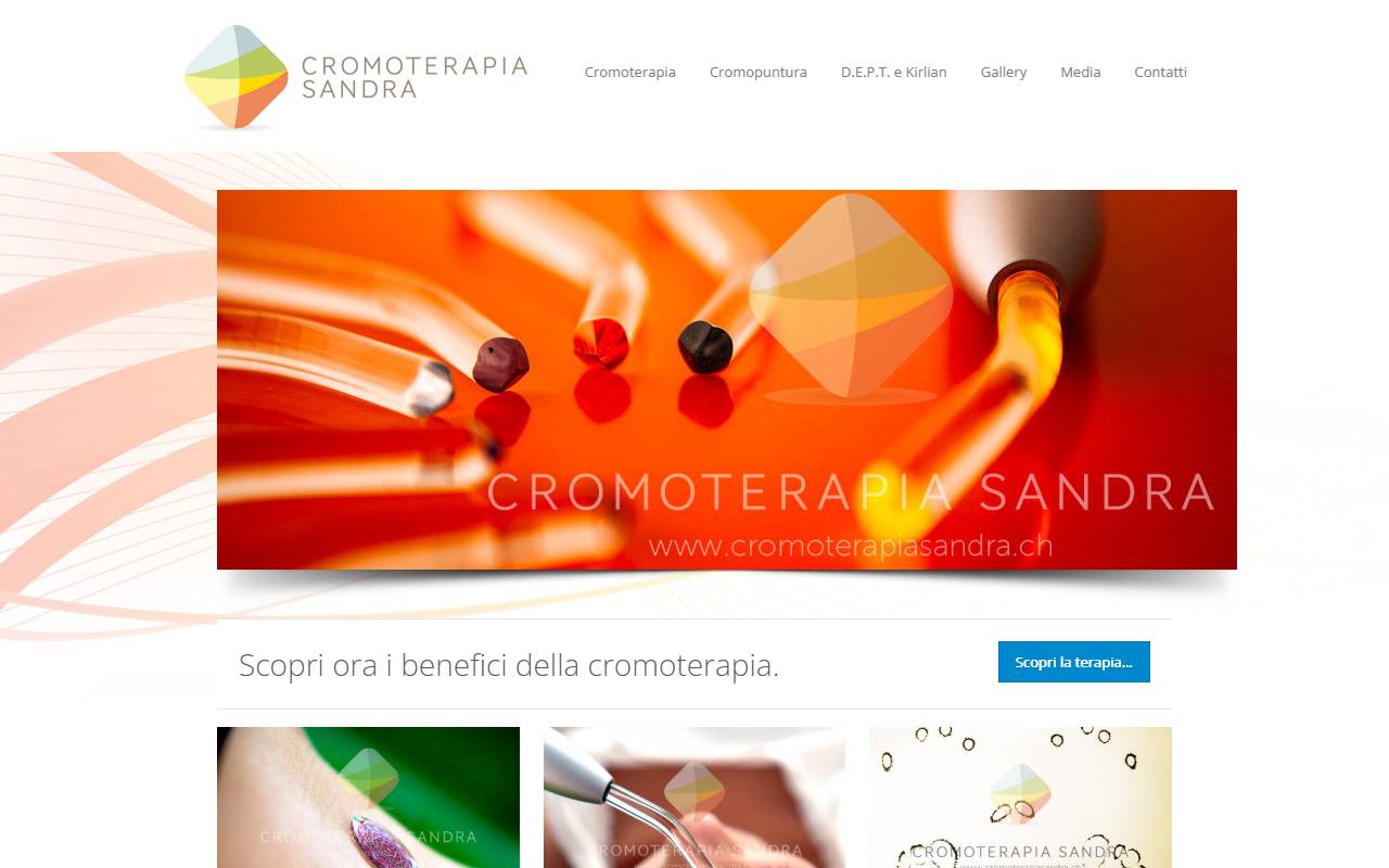 Anteprima del sito: Cromoterapia Sandra Sagl