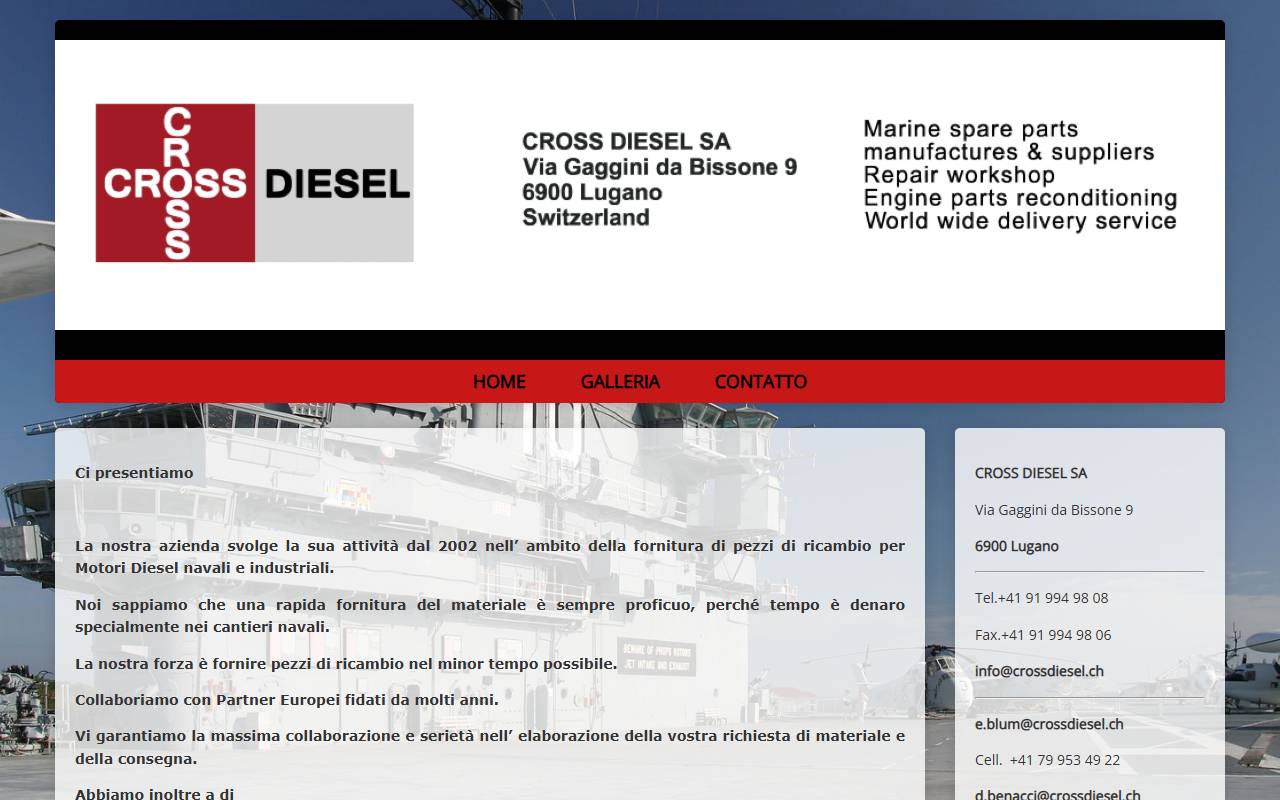Anteprima del sito: CROSS DIESEL SA