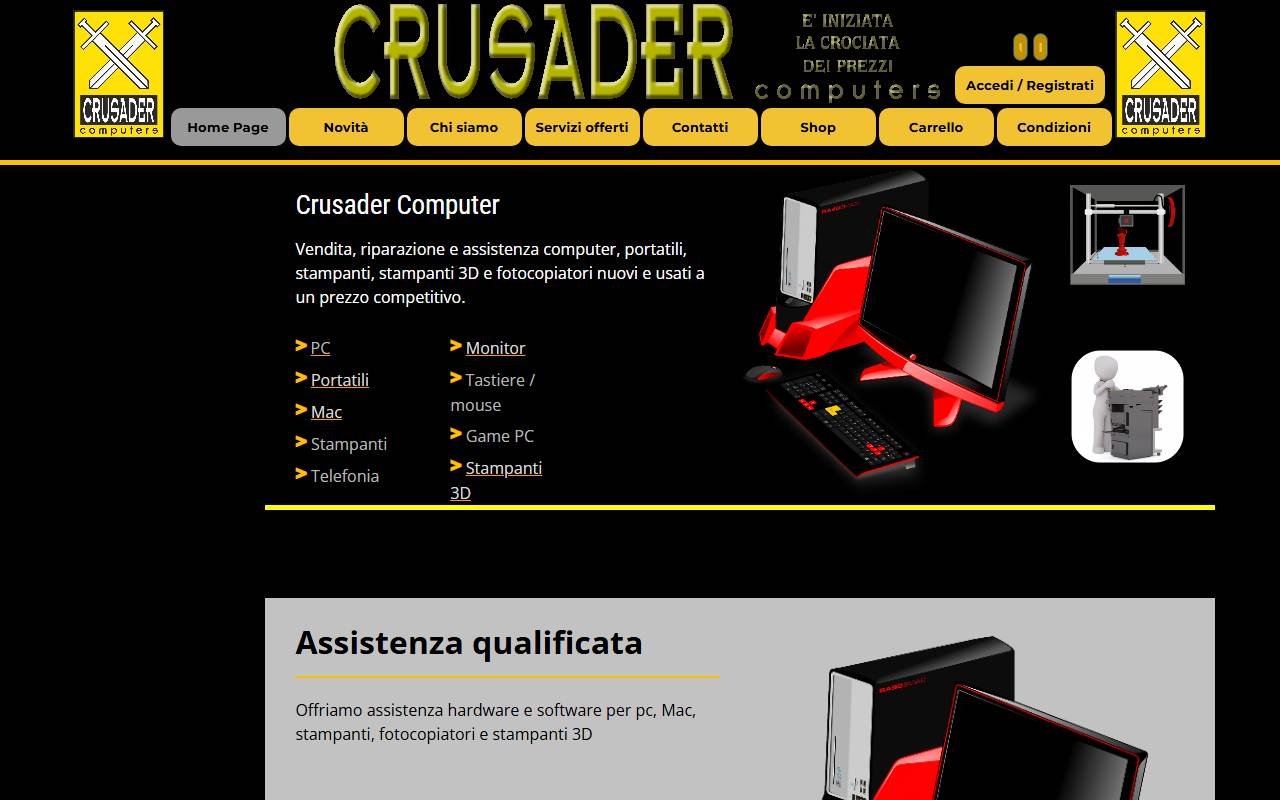 Anteprima del sito: Crusader Sagl