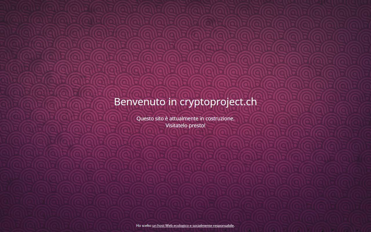 Anteprima del sito: Crypto Project Sagl