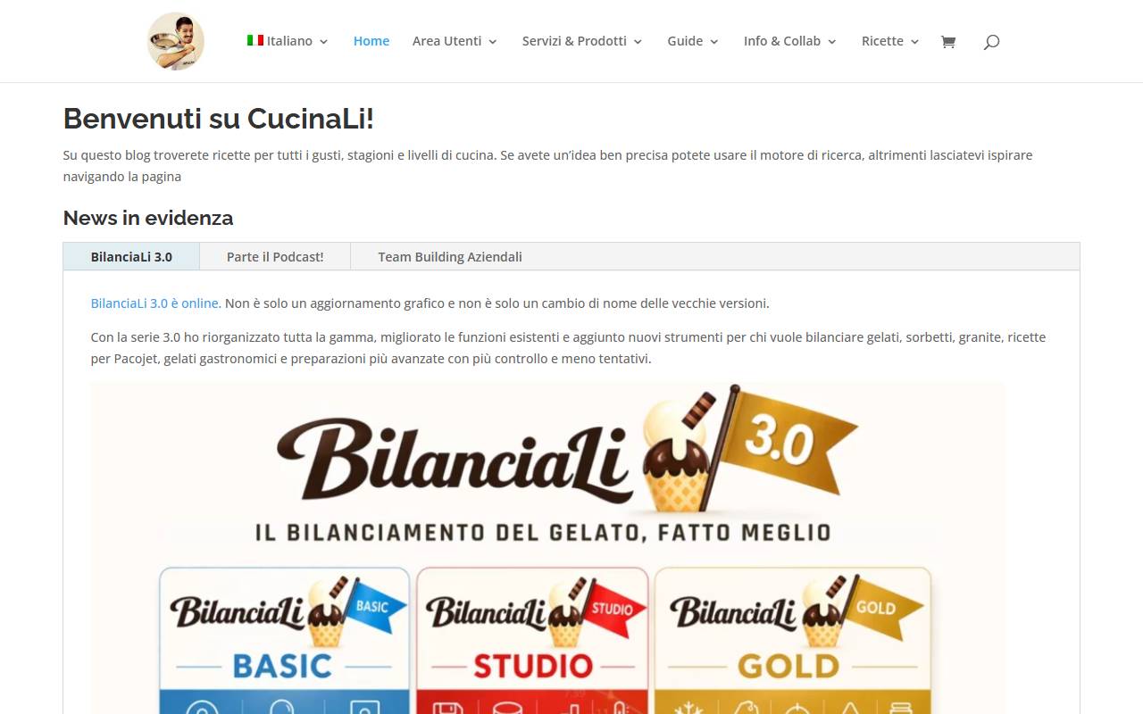 Anteprima del sito: CucinaLi - Andrea Rapanaro