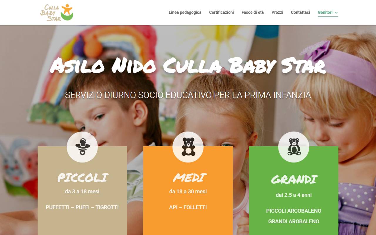 Anteprima del sito: ASSOCIAZIONE ASILO NIDO CULLA BABY STAR
