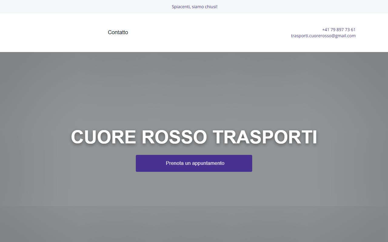 Anteprima del sito: Associazione Cuore Rosso Trasporti
