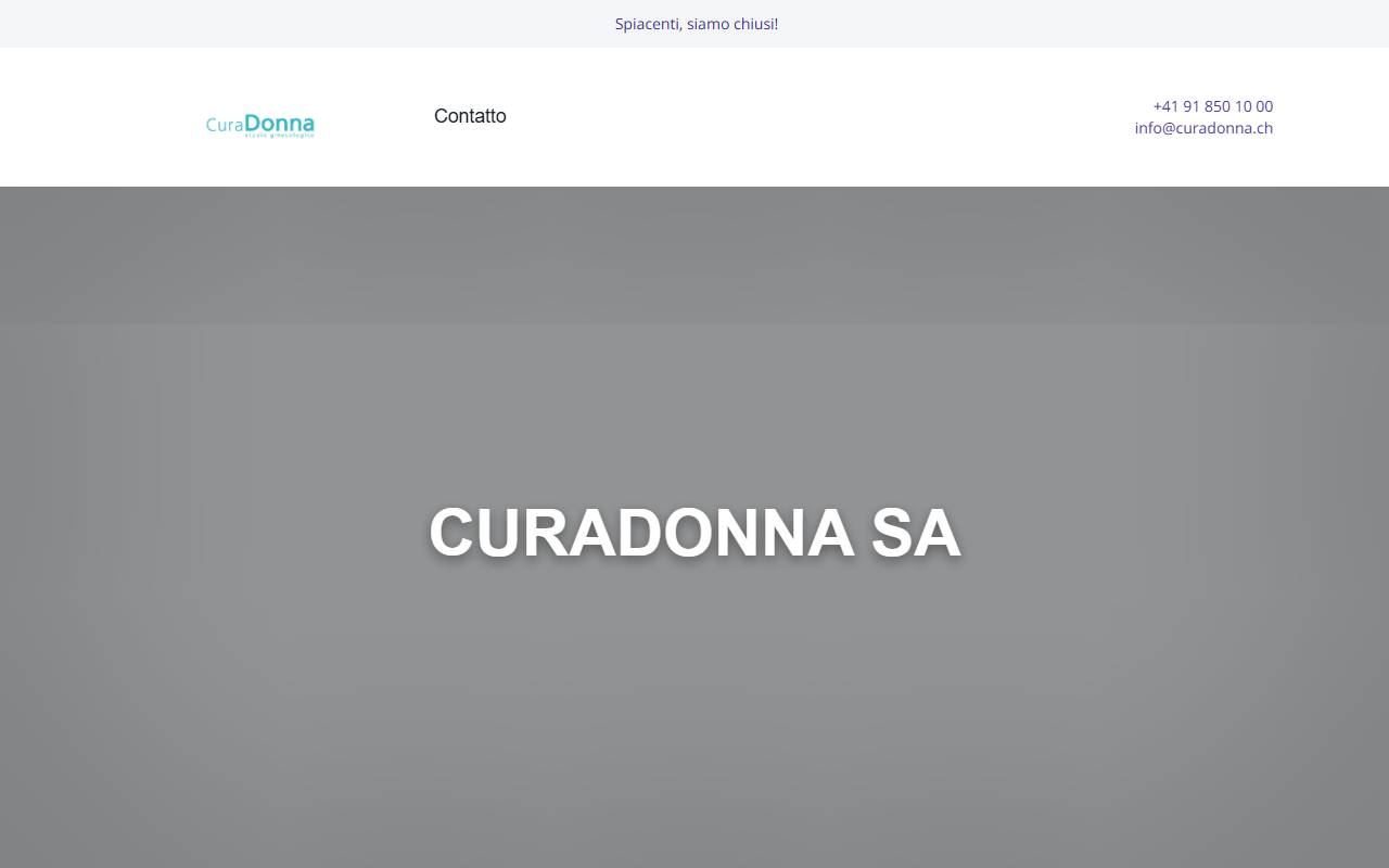 Anteprima del sito: curaDonna SA