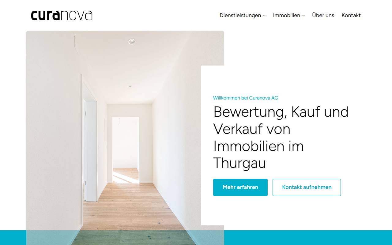 Anteprima del sito: CuraNova Health Care Sagl