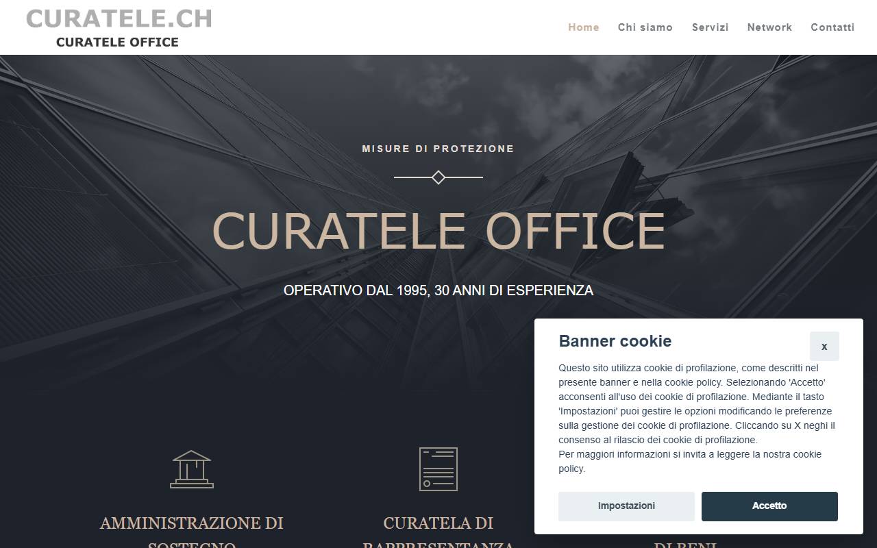 Anteprima del sito: CURATELE.CH di Urs Fischer