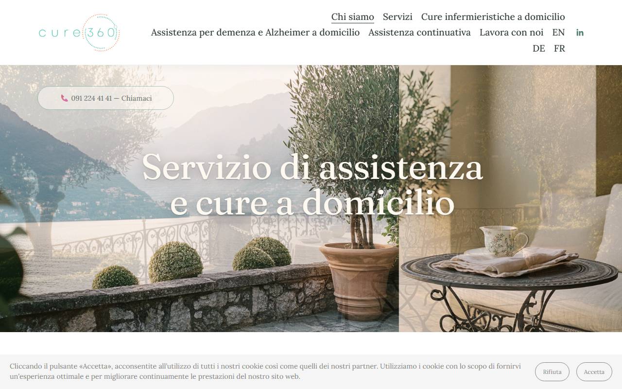 Anteprima del sito: CURE A 360 GRADI SAGL