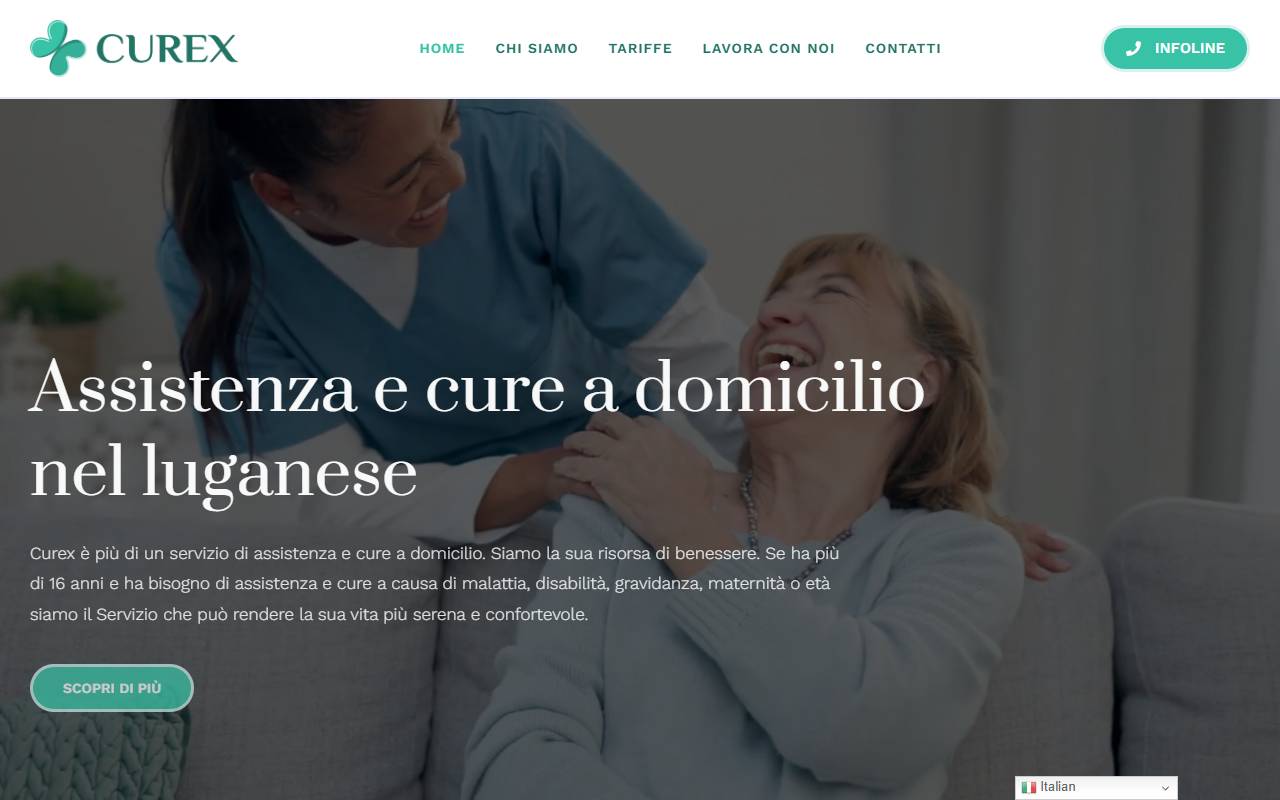Anteprima del sito: Curex SA