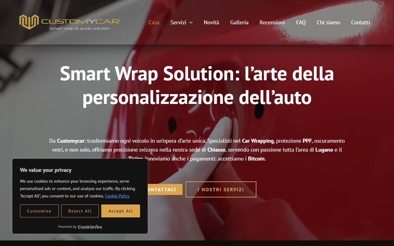 Anteprima del sito: Customycar Sagl