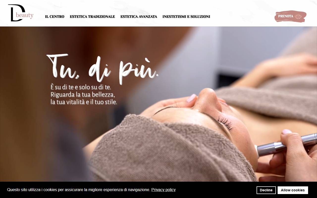 Anteprima del sito: D-Beauty SA