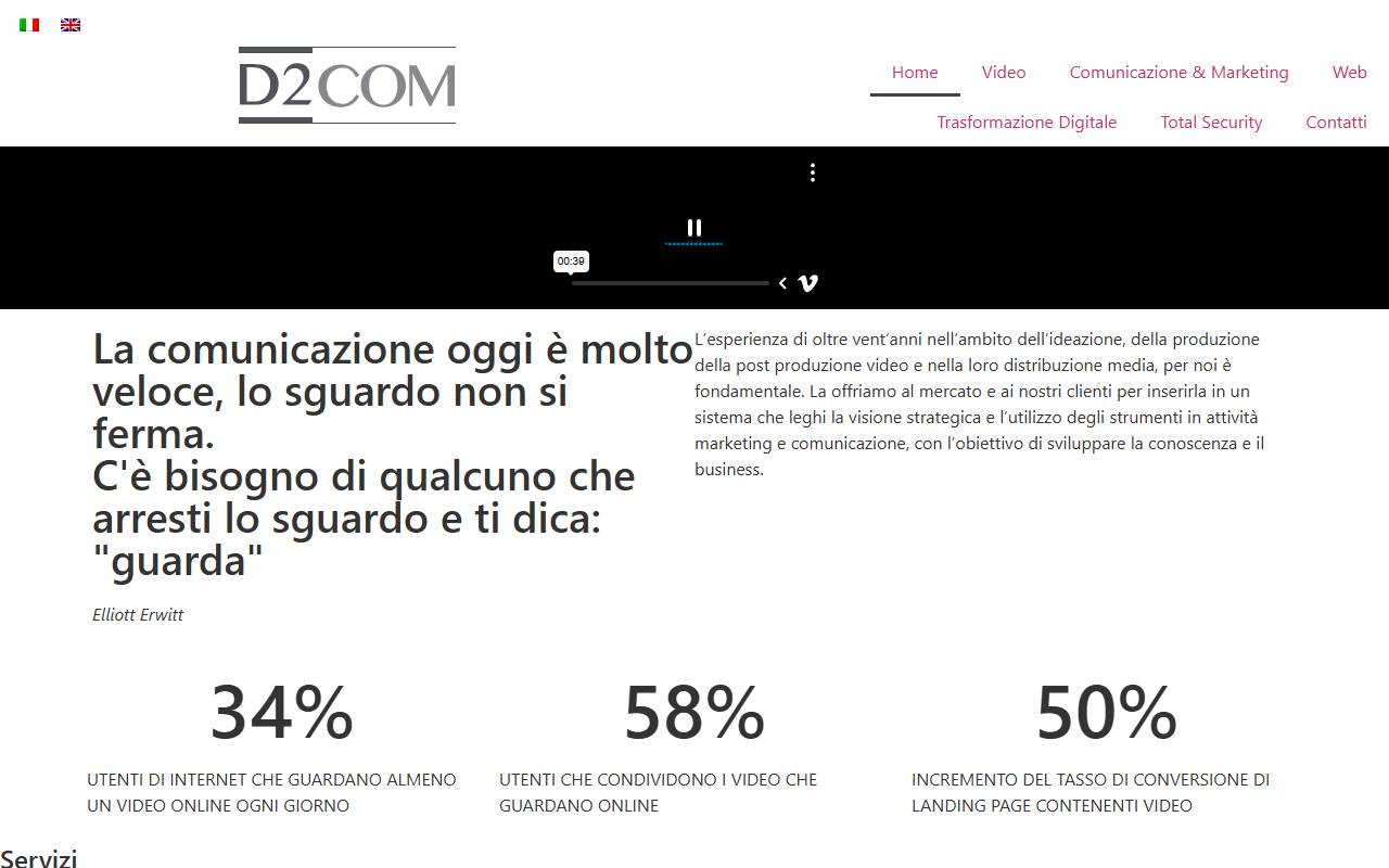 Anteprima del sito: D2COM SA