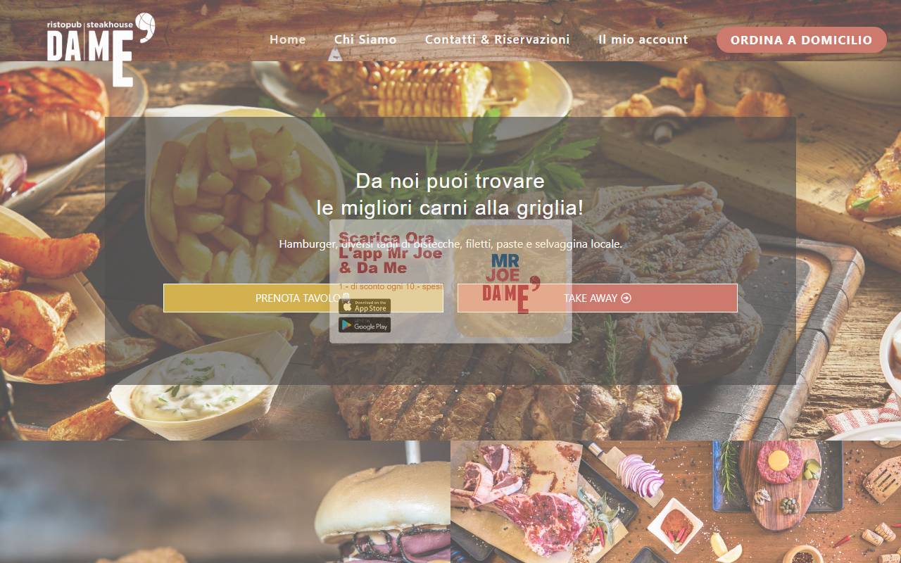 Anteprima del sito: DaMè Burger Sagl