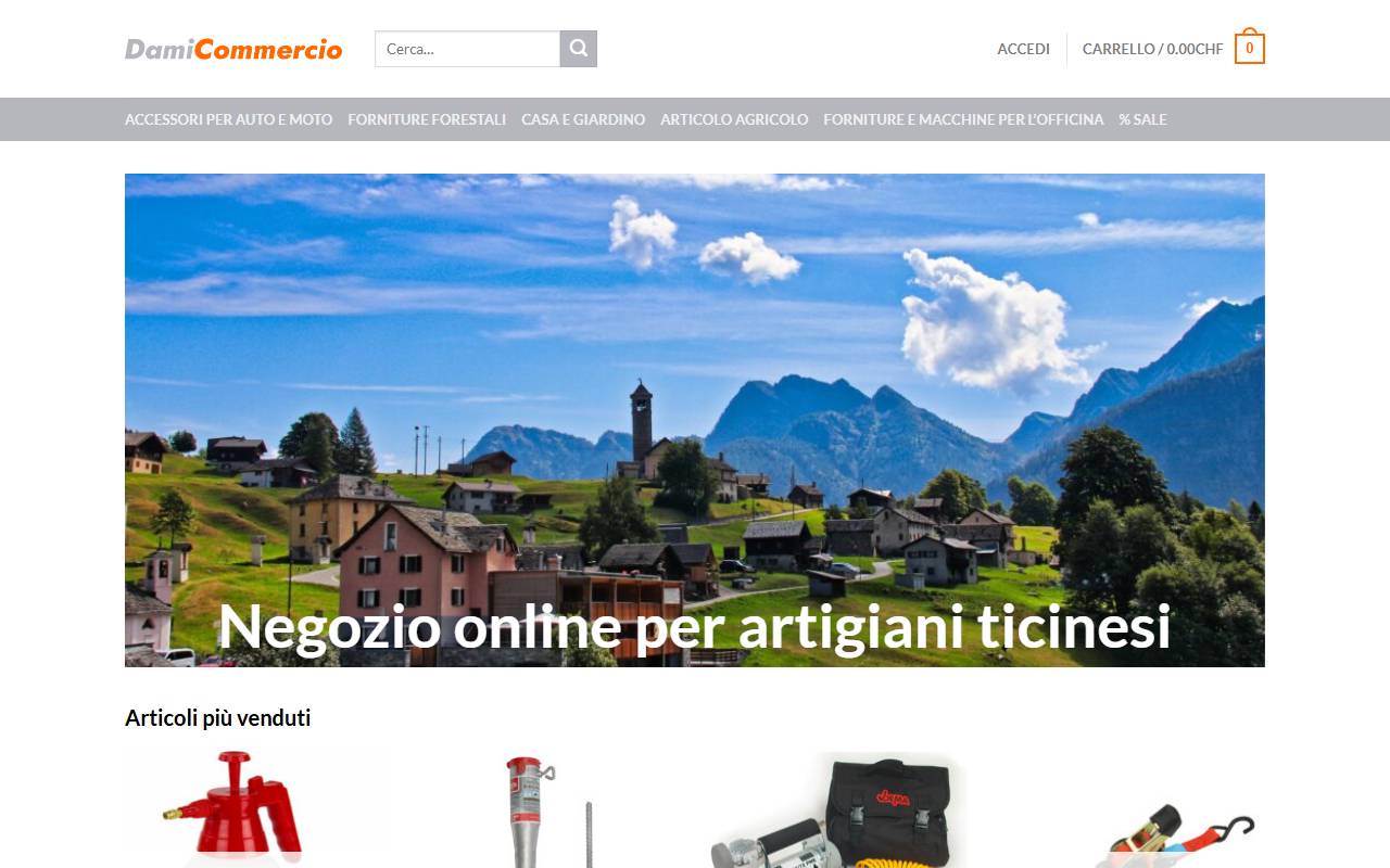 Anteprima del sito: DamiCommercio di Dell'Oro Damiano