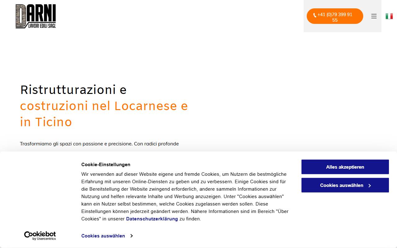 Anteprima del sito: DARNI LAVORI EDILI SAGL