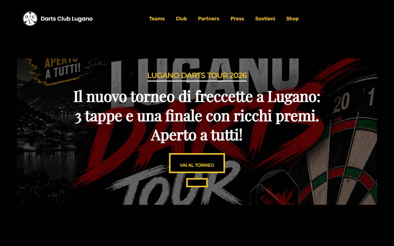 Anteprima del sito: Darts Club Lugano