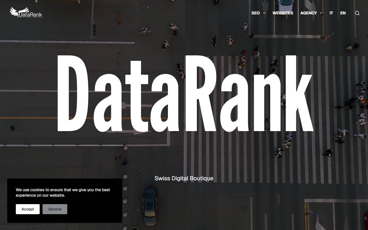 Anteprima del sito: DataRank Sagl