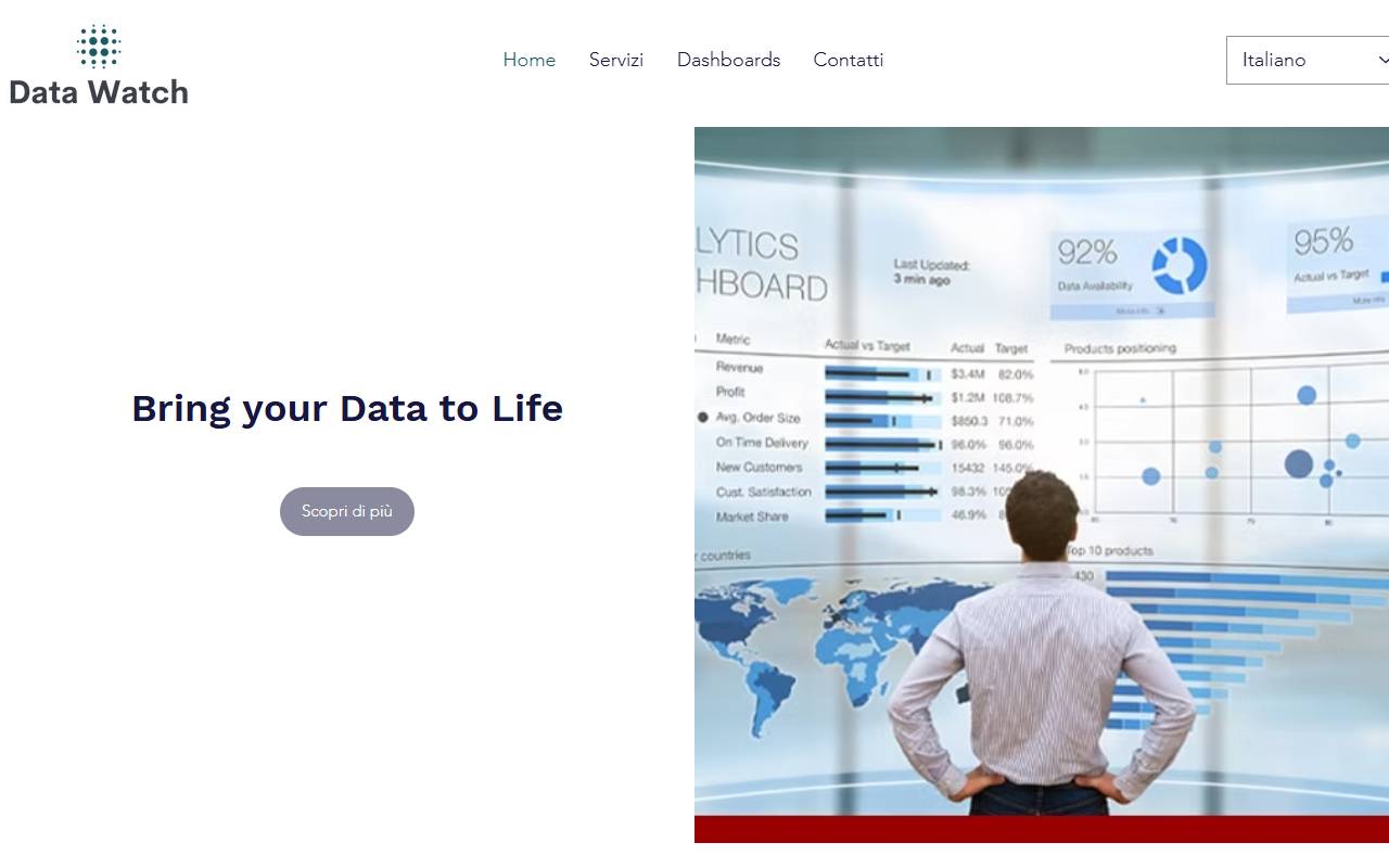 Anteprima del sito: Data Watch Sagl