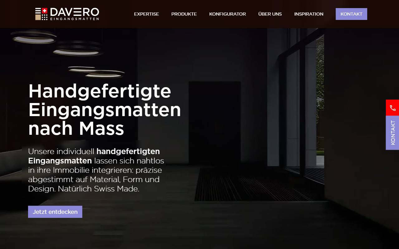 Anteprima del sito: DAVERO Sagl