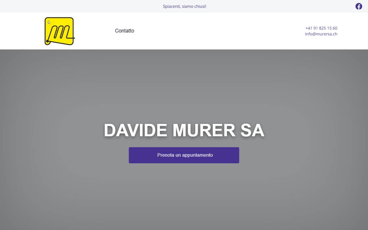 Anteprima del sito: Davide Murer SA