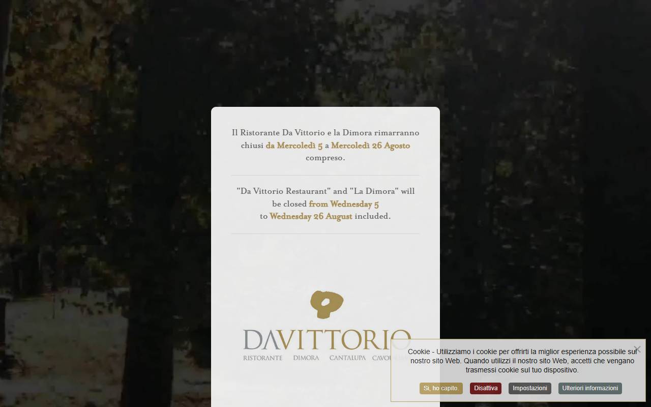 Anteprima del sito: DA VITTORIO S.R.L., Brusaporto/BG, Succursale di Paradiso