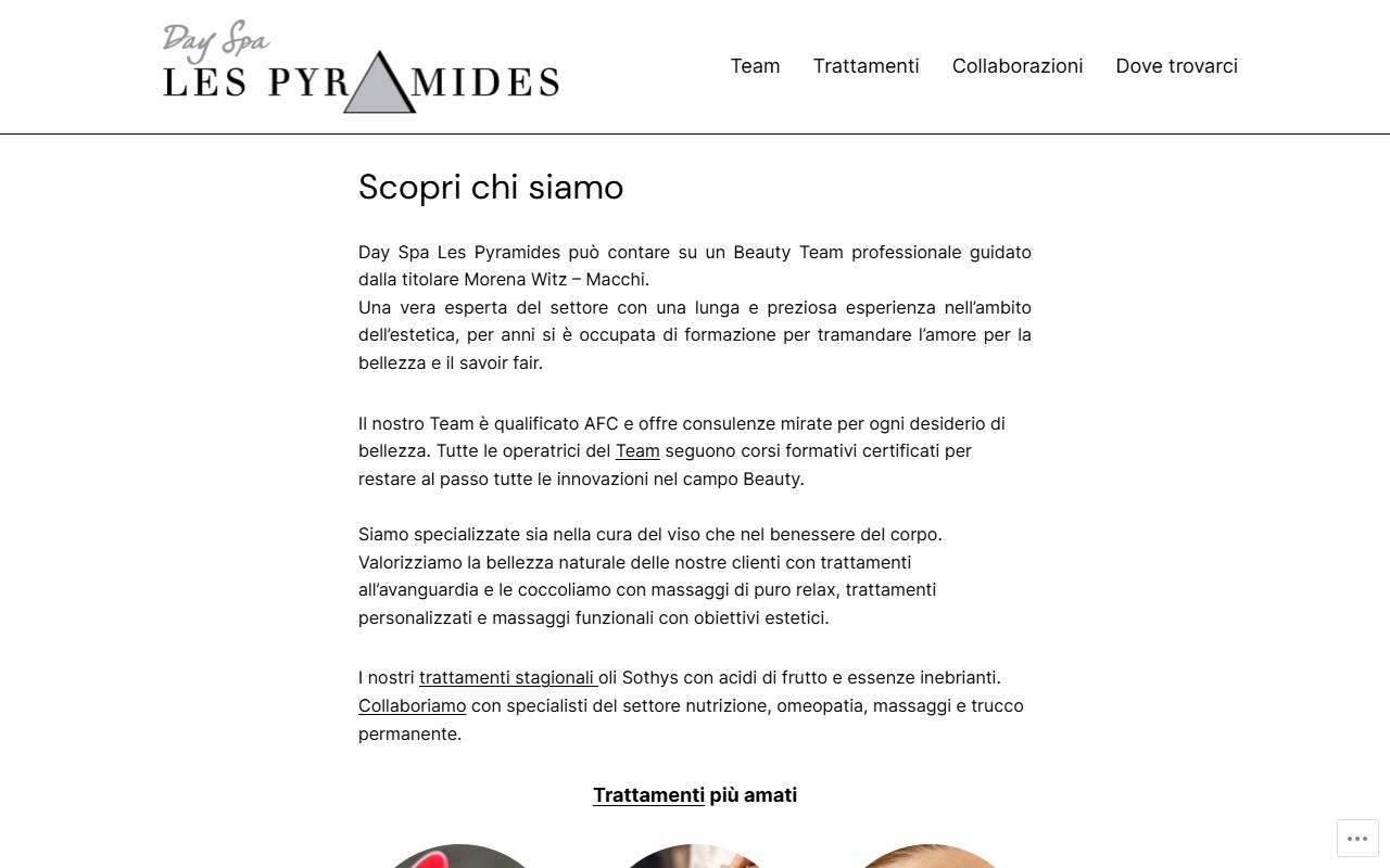 Anteprima del sito: Day Spa Les Pyramides SA