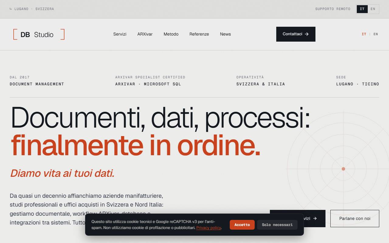 Anteprima del sito: DB Studio di Sironi Stefano