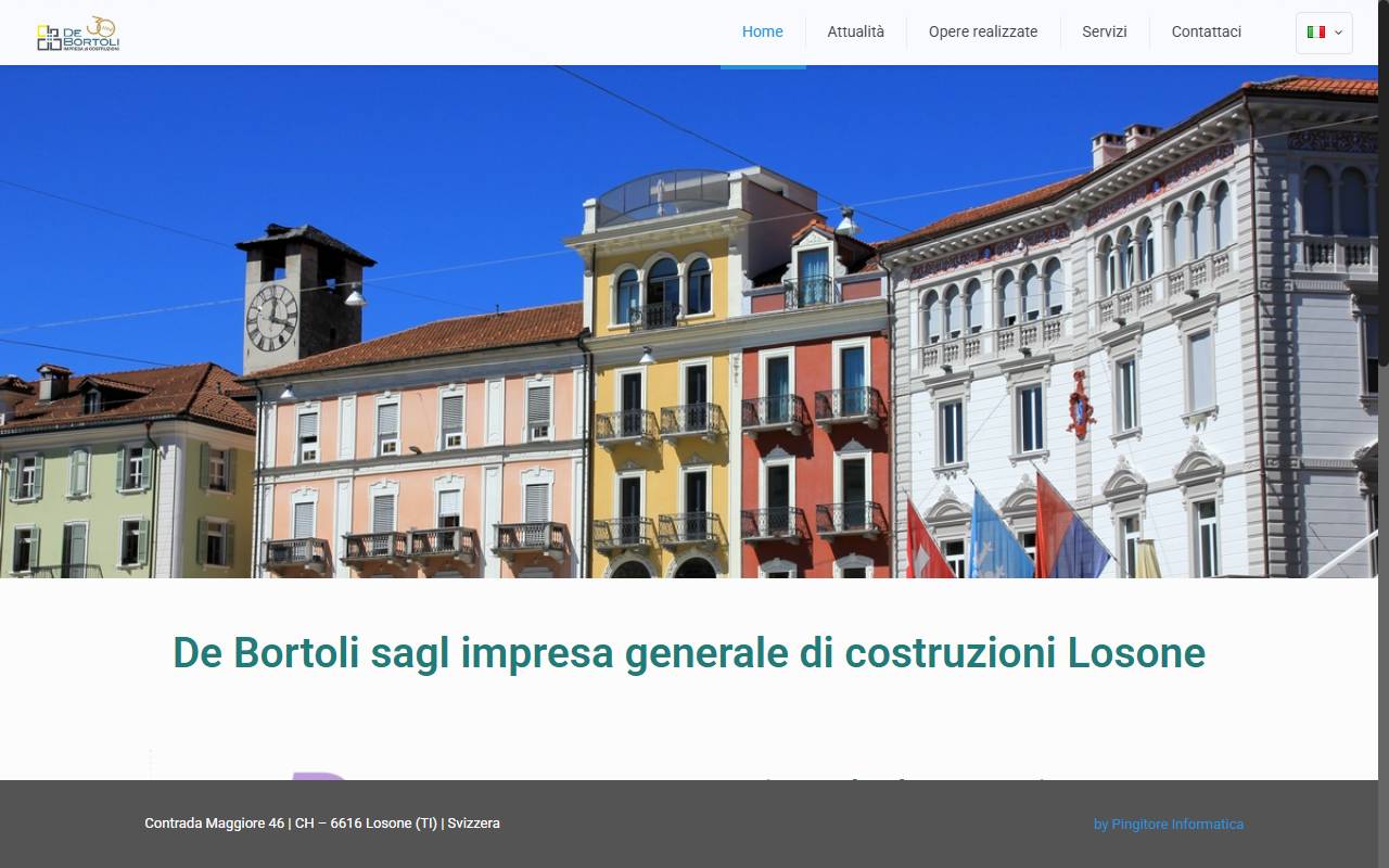 Anteprima del sito: De Bortoli - impresa generale di costruzioni Sagl
